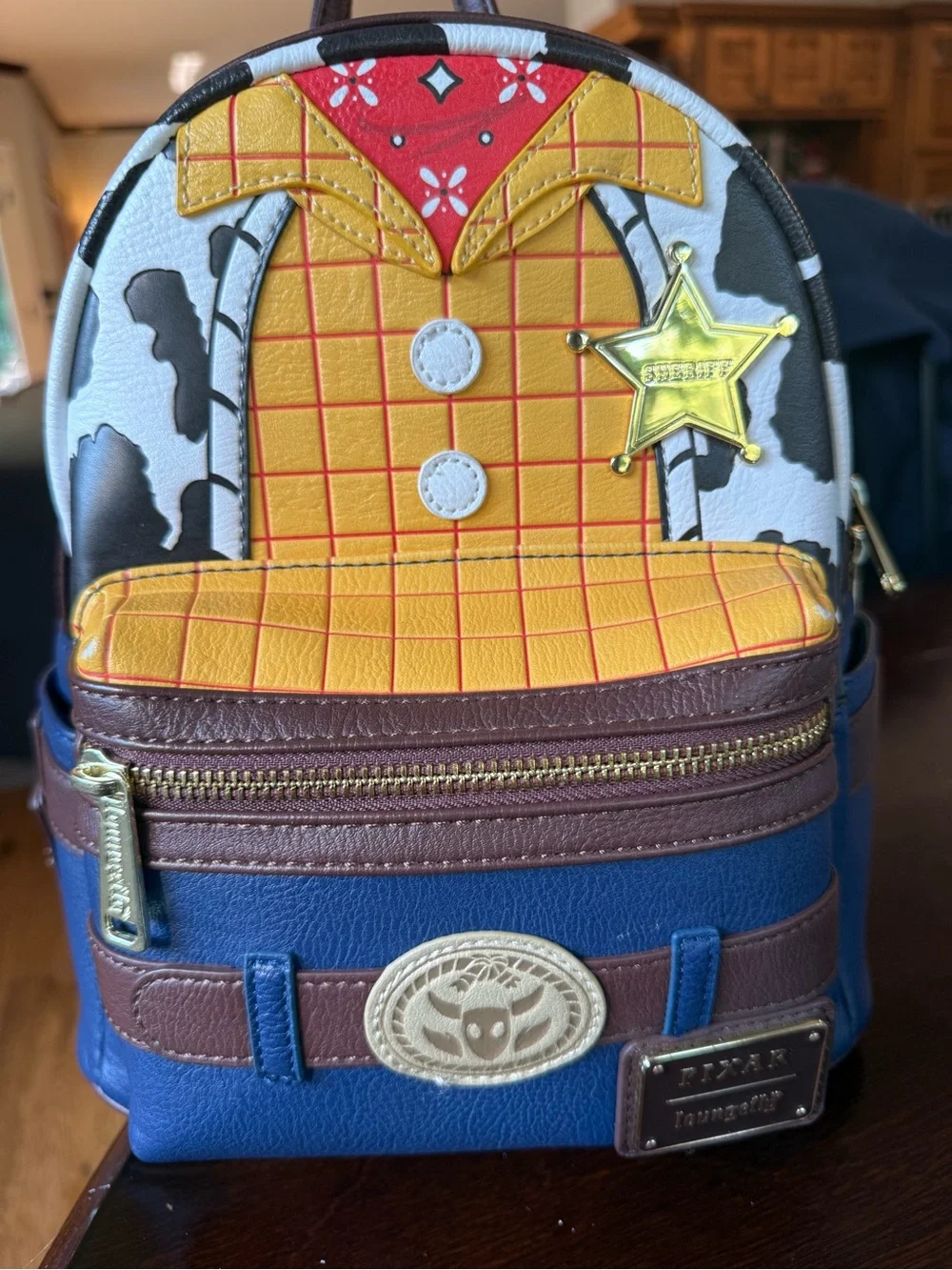 Loungefly Toy Story Mini Backpack in Blue, Yellow, Brown